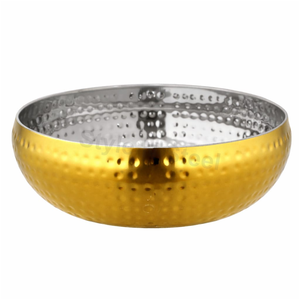 Ensemble de bols pour la cuisson, la pâtisserie, la préparation des repas, la présentation, la vaisselle, les plats, bol belge, extérieur couleur or, acier inoxydable - Product Image 1