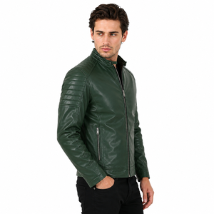 Chaqueta de cuero duradera para hombre con comodidad premium, detalles elegantes, un acabado refinado y un atractivo de moda atemporal para uso casual. - Product Image 2