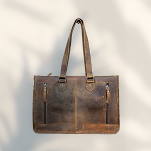 Nuevo Diseño, Gran Venta 2026, Bolso Tote de Playa Bohemio de Cuero Genuino Marrón, Bolso de Mano de Lujo Premium para Mujer con Patrón Floral y Cierre - Product Image 3