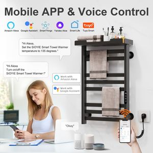 SIOYIE Toallero Eléctrico de Pared con 8 Barras, Control por App Wi-Fi, Temporizador Ajustable y Estante, Calentador de Toallas - Product Image 4