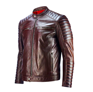 Chaqueta de Cuero para Motociclistas de Alta Calidad, Personalizada, Estilo Clásico, Forro Transpirable, Proveedor de Chaquetas Abrigadas para Exteriores - Product Image 3