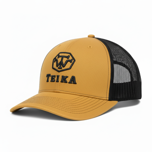 Gorra de béisbol OEM 2026 con logotipo bordado personalizado, gorra trucker de malla naranja y negra con bordado 3D, venta al por mayor - Product Image 2