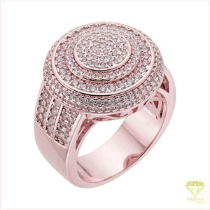 Bague en argent sterling 925 avec moissanite, grand diamètre, style glacé, bijou de déclaration pour marques de détail - Product Image 2