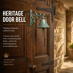Campanilla de Puerta Autoadhesiva de Hierro Fundido con Diseño Art Deco, Ecológica, Impermeable, Decoración para Entrada Exterior, Diseño Duradero para Todas las Estaciones - Product Image 2