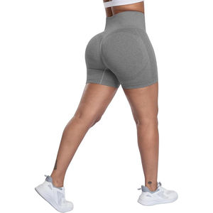 Shorts de sport sans coutures taille haute, effet galbant fessier, contrôle du ventre, tissu extensible doux pour la gym et le yoga - Product Image 4