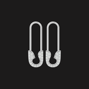 Pendientes de Lujo con Moissanita y Broche de Seguridad, Plata de Ley 925, Diseño Colgante con Pavé, Joyería Fina Elegante, Regalo para Mujer - Product Image 1