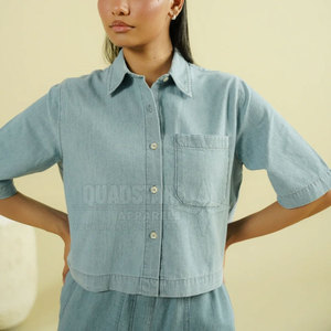 Último Estilo, Tops Cortos Casuales para Mujer, Tallas Grandes, Logotipo Frontal, Transpirables, Ligeros, 100% Algodón, Tops de Alta Calidad - Product Image 4