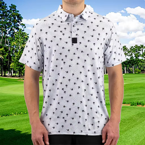 Polo de <span class=keywords><strong>golf</strong></span> pour homme personnalisé, à manches courtes, séchage rapide, imprimé vintage, OEM, avec logo brodé, vêtements de <span class=keywords><strong>golf</strong></span> - Product Image 1