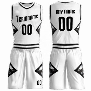 Vente en gros de maillots de basket-ball pour hommes, respirants, grandes tailles, 100% polyester, broderie personnalisée, vêtements de sport - Product Image 1