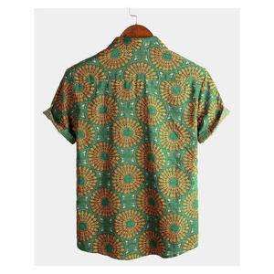 เสื้อเชิ้ตชายหาดฮาวายลายดอกไม้สไตล์วินเทจ คอสูง แฟชั่นสำหรับผู้ชาย แห้งเร็ว พร้อมลายพิมพ์ดิจิตอลแบบซับลิเมชั่น - Product Image 2