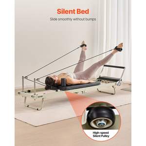 Machine de Pilates pliable avec ensemble de cordes à ressort à double résistance pour les utilisateurs avancés et les débutants, 400 LBS, salle de sport à domicile, entraînement en studio - Product Image 4