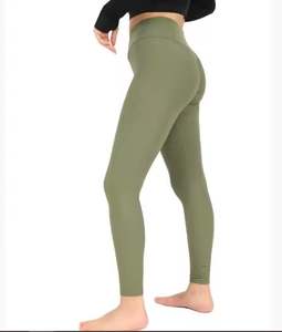 Venta al por mayor de las mujeres de alta calidad 100% algodón Activewear Yoga Leggings Pantalones de Yoga de algodón orgánico sostenible - Product Image 4
