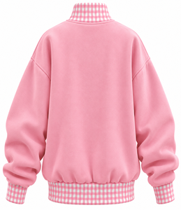 Sweat-shirt oversize à col montant pour femme, logo personnalisé brodé, imprimé, en molleton de coton, streetwear décontracté d'hiver, pull-over - Product Image 4