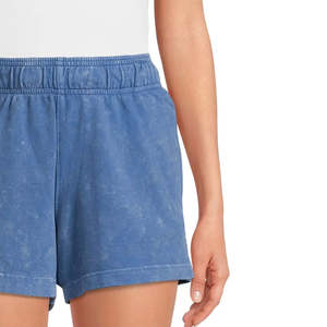 Nouvelle Arrivée Shorts Femme en Molleton Bouclette, Pantalon Uni, Jogger Streetwear, Effet Délavé Soleil, Vintage, Délavé à l'Acide - Product Image 6