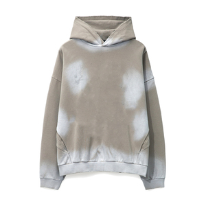 Sweat-shirts à capuche brodés délavés à l'acide, dernier style, tissu durable anti-plis, pour hommes, effet soleil délavé, avec logo entièrement personnalisable - Product Image 4