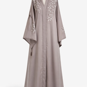 Vestido de Fiesta Largo para Mujer, Modesto, Bordado, de Poliéster, con Mangas Acampanadas, Cuello en V, Estilo Árabe de Lujo, Abaya - Product Image 6