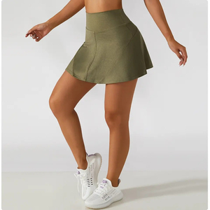 Vêtements de sport personnalisés à séchage rapide et respirants, jupes de tennis, vêtements de course, vêtements de sport pour femmes, manches courtes, 100% polyester SPORTS - Product Image 2