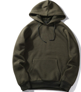 Sudadera con Capucha Roja para Hombre, 100% Algodón, Tejido de Punto, Color Sólido, con Bolsillo, Corte Regular, Estilo Otoñal - Product Image 5