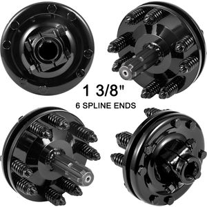 Giunti Universali 1 3/8'' con Frizione a Slittamento PTO a 6 Denti, in Acciaio Carburato, per Trattore, con Rotore Regolabile - Product Image 3