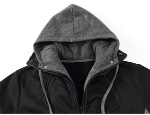Sweat à capuche double couche premium unisexe, coupe oversize, chaud pour l'hiver, en coton épais, streetwear, pull à fermeture éclair, pour hommes et femmes, logo personnalisé - Product Image 6
