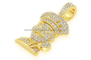 Hip Hop Trendy 925 Silver Rhodium Plated Custom Pillsbury Chef Natural Diamond Iced Party Wear <b>Pendant</b> Fashionable Charm Gift - Product Image 4