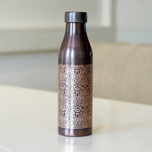 Pure Copper Eco-Friendly Classic Design Handmade Premium Leak Proof Water Bottle Drinking Flask Ayurvedic Wellness Home Travel - Product Image 3