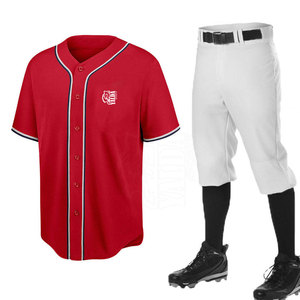 Uniforme de baseball personnalisé avec logo, léger, respirant, surdimensionné, prix bas, vente en gros, haute qualité pour adultes unisexes - Product Image 1