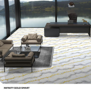 Carrelage en porcelaine brillant Aurelia Max 600x1200mm 60x120cm 24x48 pouces Grand format Surface décorative de luxe pour un style contemporain - Product Image 1