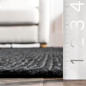 Tapis faits main en jute et coton tressés à la main, épais, antidérapants, sur mesure, pour salon, exercices, camping et prière - Product Image 2