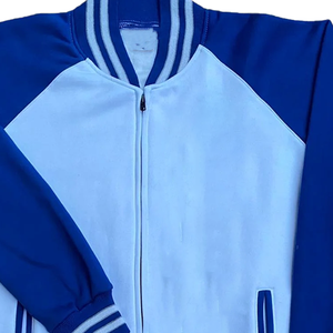 Chaqueta Varsity de Lana Blanca Personalizada - Chaqueta Bomber Azul Personalizada con Letras - Ropa de la Hermandad Sigma, Resistente al Viento y con Calefacción - Product Image 6