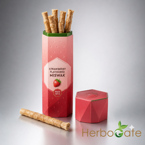 Palillo Dental Herbal Natural Miswak con Sabor a Fresa Dulce para la Limpieza Diaria de los Dientes y Encías Saludables - Product Image 3
