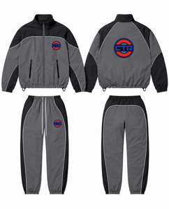 Two Piece Summer Lightweight Tracksuit Set <b>Zip</b> <b>up</b> <b>Jacket</b> and Jogger Pants Solid Sportswear Custom Logo Streetwear - Product Image 1