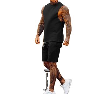 Conjunto de chándal de dos piezas corto con logotipo personalizado, chaleco sin mangas para hombre y conjunto de traje corto para correr, tela de alta calidad hecha por profesionales - Product Image 4