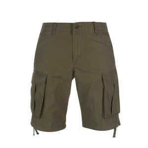 Men's Solid Color Cargo Shorts Mid Waist Breathable Oxford Fabric Casual Style Drawstring Closure Pocket Design 100% Polyester - Product Image 6
