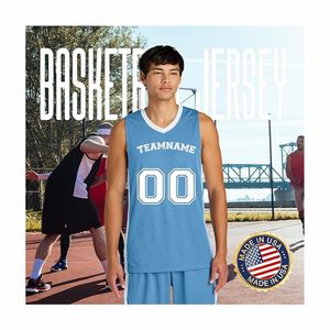 Camiseta de Baloncesto Informal Sublimada con Diseño Personalizado, Absorbente de Humedad, Transpirable, Poliéster UPF 50+, Uniforme Deportivo Personalizado para Equipos - Product Image 3