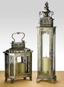 Farol de latón estilo marroquí con recortes de estrellas y luna para decoración del hogar, portavelas de metal duradero - Product Image 2