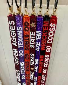 Sports Team Embroidered Lanyards Rectangular Shape Personalized Polyester Keychain Accessory - Product Image 3