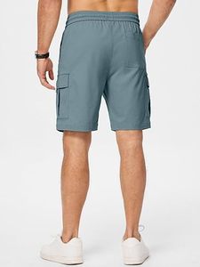 Custom Breathable Waterproof 100% Cotton Canvas Formal Mid Waist Drawstring Closure Men's <b>Cargo</b> Jogger <b>Shorts</b> Multi-pocket - Product Image 4