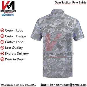 เสื้อโปโลผู้ชายสำหรับกิจกรรมเพนท์บอล ผ้าโพลีเอสเตอร์แห้งเร็ว รับผลิตแบรนด์ส่วนตัว - Product Image 5