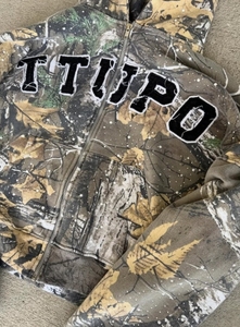 GENERSA SPORTS Sudadera con capucha corta unisex de felpa francesa estampada, con cremallera frontal, logo, estilo casual urbano, 350g, invierno, 100% algodón - Product Image 6