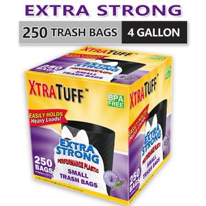 Sacs poubelles jetables de 4 gallons, 250 sacs résistants aux perforations et aux déchirures, capacité de 33 gallons, nettoyage multi-usages pour la maison - Product Image 4