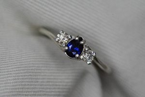 Certified Natural Blue Sapphire <b>Ring</b> Sterling <b>Silver</b> <b>Solitaire</b> September Birthstone Jewelry Gift For Her Elegant Fine Jewelry - Product Image 3