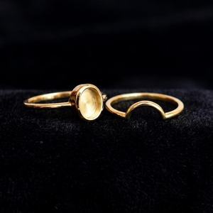 925 Sterling Silver Oval 8x6mm Blank Bezel Ring Stackable Curved <b>Wedding</b> Band Resin Ashes Breastmilk <b>Keepsake</b> DIY Gift for Her - Product Image 5