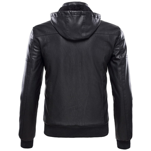 Mens Genuine <b>Leather</b> <b>Jacket</b> Classic Motorcycle Biker Outerwear with Front Zip Closure and Premium Finish - Product Image 2