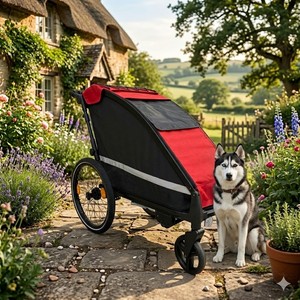 KS-6200 Easy Folding Big Dog Stroller Jogger Bike Trailer 3 in 1 Aluminum <b>Frame</b> with 600d Water Resistant Lightweight Design - Product Image 3