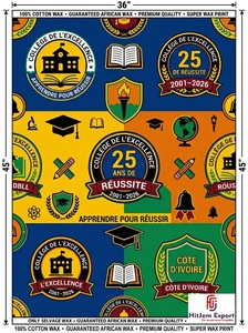 Luxury African Wax Print <b>Fabric</b> Manufacturer Custom School Anniversary Convention Celebration Textile Supplier OEM ODM - Product Image 4