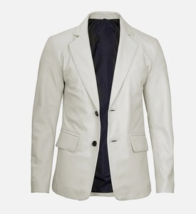 Unique Men Leather Blazer Stand Collar Waterproof Eco-Friendly Breathable Winter Warm Custom Size - Product Image 5