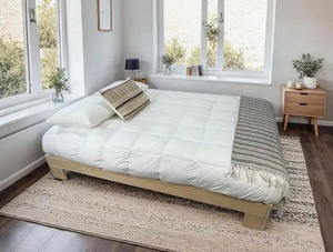 Solid Wood Platform <b>Bed</b> Frame Full Size With Storage Drawers Minimalist Design Pine Wood Bedroom Furniture - Product Image 3