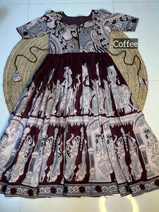 Women's Cotton Printed <b>Kurta</b> Midi <b>Dress</b> Ethnic Loose Fit Casual Wear India Pakistan Style Digital Printing All Seasons - Product Image 4