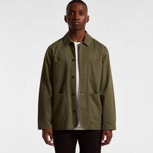 Men's Brown Canvas Hooded Collar Shirt Jacket with <b>Covered</b> <b>Button</b> Closure Breathable 100% Cotton Winter Streetwear Regular Fit - Product Image 1